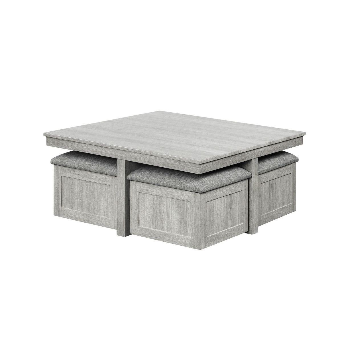 Ctut100 Cocktail Table with 4 Storage Benches image 1